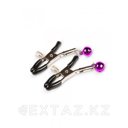 Браззерс - зажимы на соски с бижутерией, 5.5 см Фиолетовый от sex shop Extaz