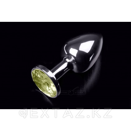 Маленькая анальная пробка с кристаллом, серебристая, 7,5 см Розовый от sex shop Extaz фото 4