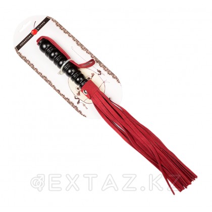 Яркая плеть из замши – Пикантные штучки, 29 см. Бордовый от sex shop Extaz фото 2