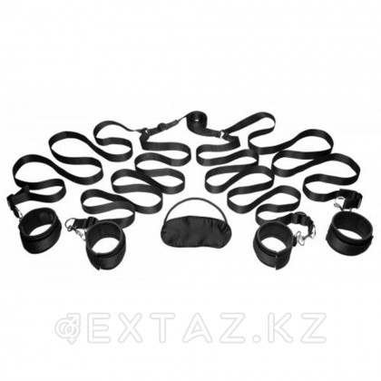 Frisky Bedroom Restraint Kit төсегіне бекітуге арналған Бондаж, қара от sex shop Extaz фото 10