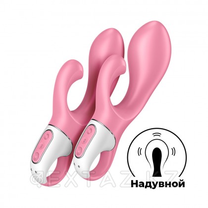 Air pump bunny 2 Satisfyer Қызғылт қоян вибраторы от sex shop Extaz