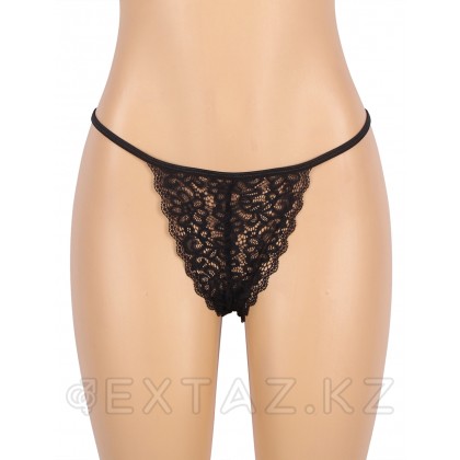 Кожаный бэби-долл на молнии с пажиками для чулок, XL-2XL от sex shop Extaz фото 4