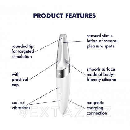 Satisfyer Twirling Delight white нүктелік ынталандыру шағын вибраторы от sex shop Extaz фото 2