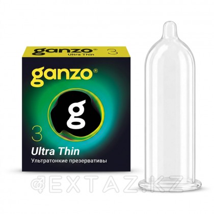 Презервативтер ультра жұқа Ganzo Ultra Thin Black Edition, 3 дана. от sex shop Extaz