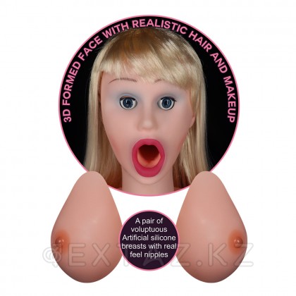 Үрлемелі секс қуыршақ Lovetoy Love Doll, силикон, аққұба от sex shop Extaz фото 2