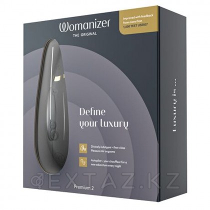 Бесконтактный клиторальный стимулятор Womanizer Premium 2 черный - extaz.kz фото 2 Womanizer Premium 2 байланыссыз клиторальды стимулятор қара от sex shop Extaz фото 2