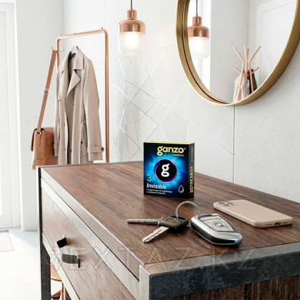 Ganzo Invisible презервативтері, тегіс, өте жұқа, қосымша маймен, 3 дана от sex shop Extaz фото 4