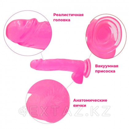 Crystal Dildo Large dildo (20*4.1) қызғылт от sex shop Extaz фото 2
