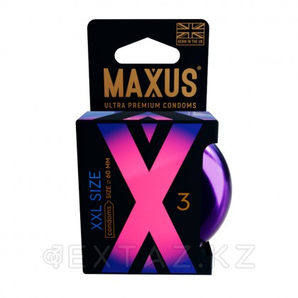 Maxus X-Edition XXL презервативтері, тегіс, үлкейтілген, 3 дана от sex shop Extaz