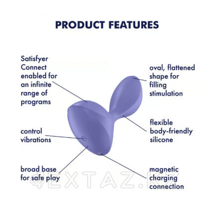 Satisfyer sweet Seal Connect app күлгін анальды діріл тығын от sex shop Extaz фото 6