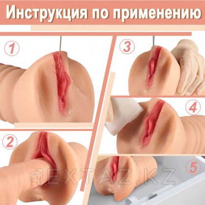 Шынайы мастурбатор DeepReal от sex shop Extaz фото 7