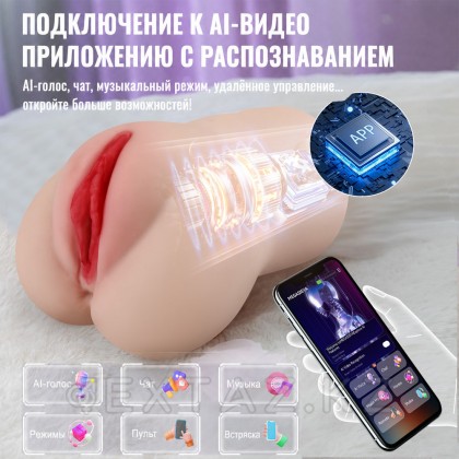 Eliza қосымшасына қосылған Мастурбатор-вагина (діріл+үйкеліс) от sex shop Extaz фото 5