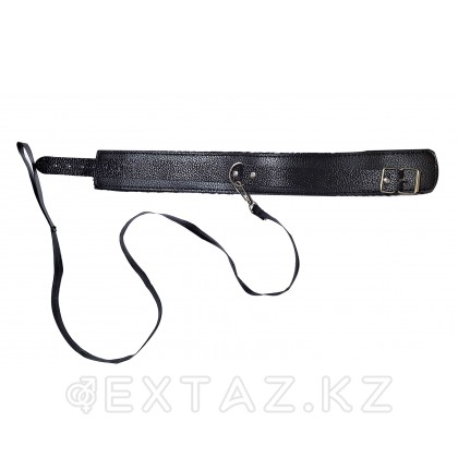 Ошейник с поводком черные от sex shop Extaz