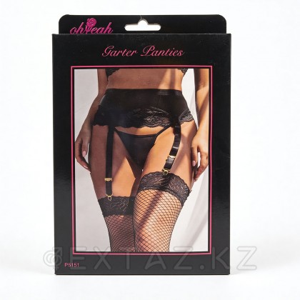 Гартер мен жіптері бар белбеу (шілтер+былғары, өлшемі 3XL) от sex shop Extaz фото 2