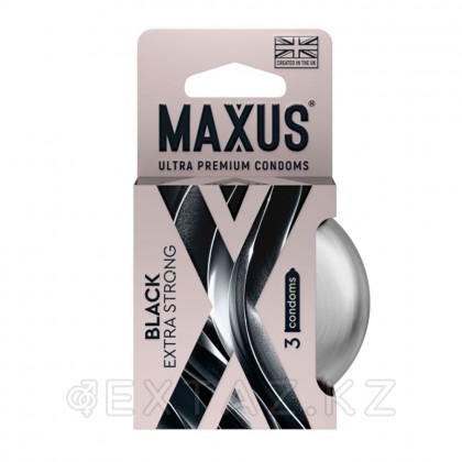MAXUS Extra Strong презервативтері, қалыңдатылған, қара, 3 дана от sex shop Extaz