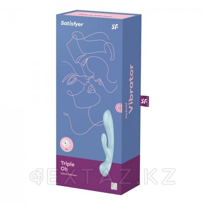 Satisfyer Triple oh қоян вибраторы ашық көк от sex shop Extaz фото 9