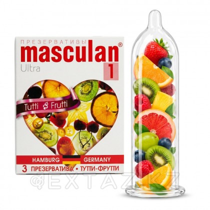 Masculan 1 Ultra tutti-frutti презервативтері (3 дана) от sex shop Extaz