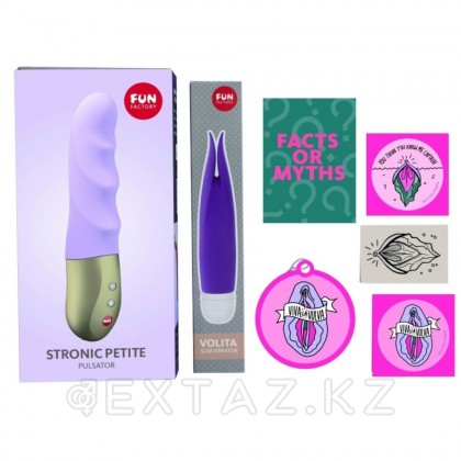 Жинақ: Пульсатор + вибратор Fun factory CLIT Kit PETITE күлгін от sex shop Extaz фото 3