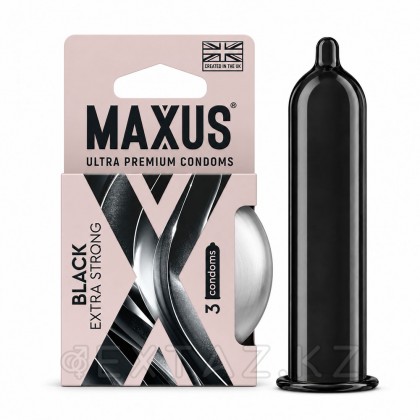 MAXUS Extra Strong презервативтері, қалыңдатылған, қара, 3 дана от sex shop Extaz