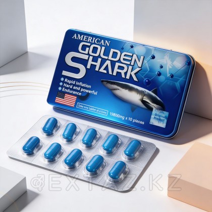 American Golden Shark ерлер қоздырғышы (10 қойынды) от sex shop Extaz фото 5