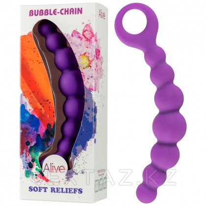 Анальная цепочка Bubble фиолетовая от Alive - extaz.kz фото 4 Alive ұсынған көпіршікті күлгін анальды тізбек от sex shop Extaz фото 4