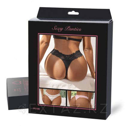 Sexy Floral Lace танга трусикасы ақ түсті (XS-S өлшемі) от sex shop Extaz фото 2