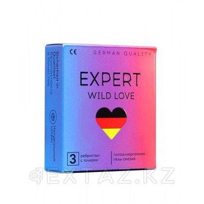 EXPERT WILD LOVE № 3 презервативтер (нүктелері бар қабырға), 3 дана. от sex shop Extaz