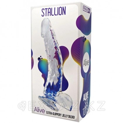 Stallion dildo ұсынылды тірі мөлдір (22 * 3,5 см.) от sex shop Extaz фото 2