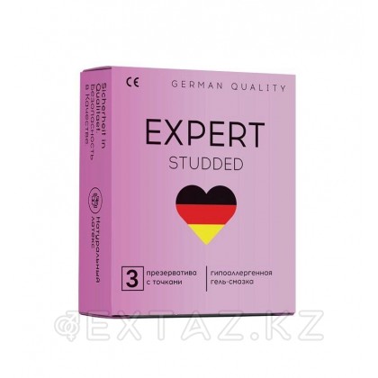 EXPERT STUDDED № 3 презервативтер (тығыз, нүктелі), 3 дана. от sex shop Extaz