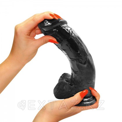 Фаллоимитатор на присоске чёрный  (19x4,5) от sex shop Extaz фото 2