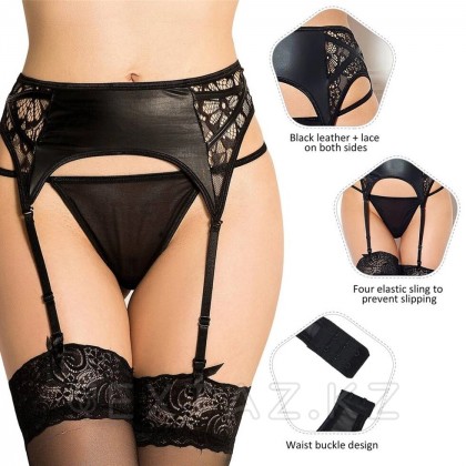 Кружевными кірістірілген былғары белбеу (XL) от sex shop Extaz фото 7