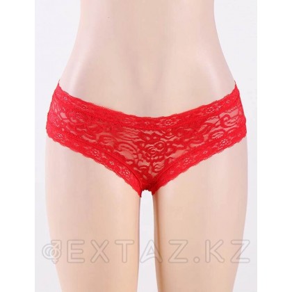 Sexy Lace шілтерлі Трусики (3XL-4XL) Қызыл от sex shop Extaz фото 4