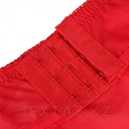 Қыстырғыштары бар шұлықтарға арналған қызыл белбеу (XL-2XL) от sex shop Extaz фото 8