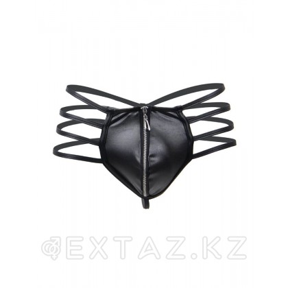 Ohyeah Zipper Black былғары ерлер жіптері, сыдырма сыдырма, XL от sex shop Extaz фото 8