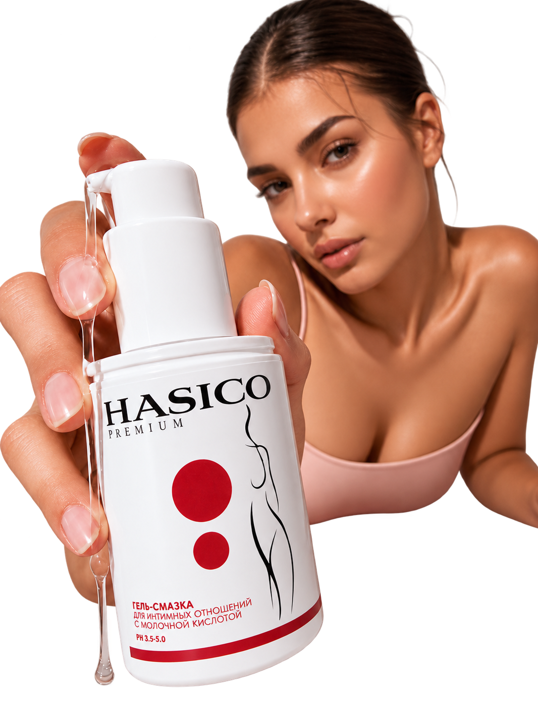 L-сүт қышқылы бар Hasico Premium лубриканты 100 мл