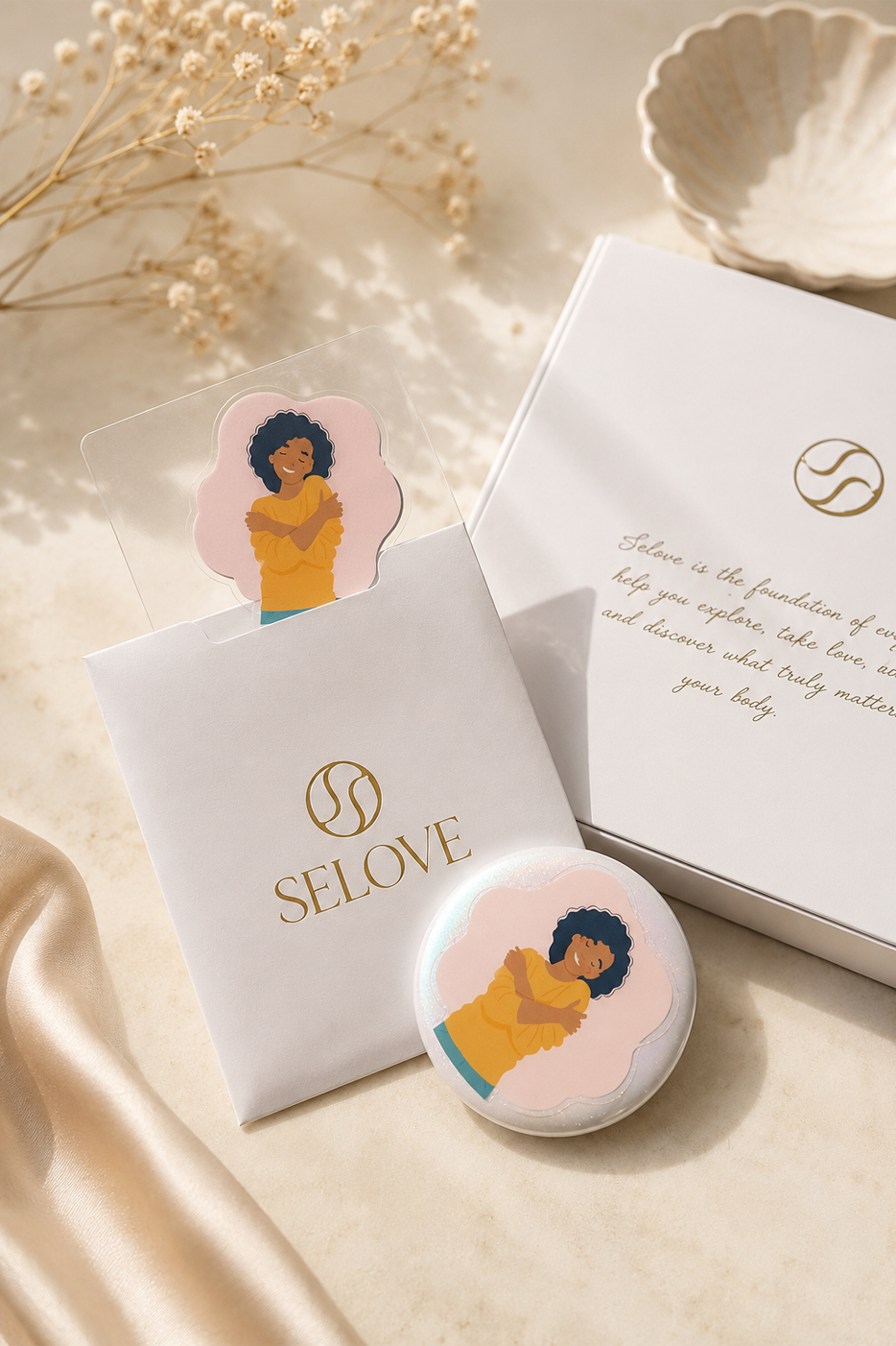 Self-Love pin и наклейка SELOVE